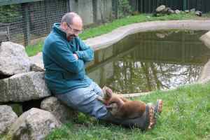 Tim with otters-1